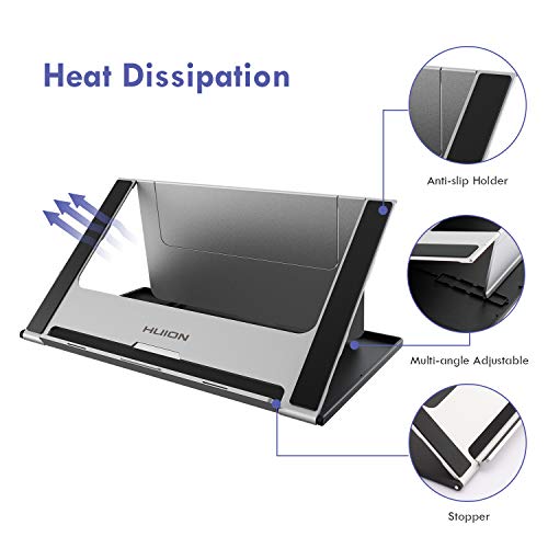 HUION Adjustable Stand Multi-Angle Portable Desk Stand for 10-15.6" Graphics Drawing Monitor Tablet Pen Display, Suitable for Kamvas Pro 12/13/16, Kamvas 12/13/16, iPad Pro, Wacom Cintiq