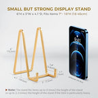 Plate Holder Easel Display Stand - 6 inch Metal Plate Stands for Display - Tabletop Picture Stand - Gold Iron Easels for Display Pictures | Photo Frames | Book | Decorative Plates | Plaque - 2 Pack - size: 6 inch-2