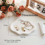 Gifts For Women White Ceramic Jewelry Dish Tray, Vanity Ring Dish Ceramic Jewlery Trays Trinket Ring Holder, Room Decor Aesthetic,Decorative Cloud Vanity Key Tray Present for Wife Mom Daughter (Cloud) - style: Cloud