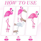 Riakrum 4 Pcs Flamingos Outdoor Yard Decor Pink Metal Flamingos for Yard Garden Large Bird Statue Ornaments for Lawn, Patio Outside Art Decor - style: Flamingo