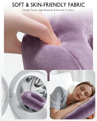 Miledi Tablet Pillow Stand, Compatible with 4.7"-12.9" Kindle, iPad, Phone/Tablet, 360° Rotating Phone Holder for Bed, Detachable Bowl, Reading and Relaxation on Bed (Purple) - color: Purple