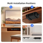 2 Pack Universal Silicone Laptop Charger Holder,Under Desk Power Brick Mount Organizer for Charging Brick & Cables,Flexible Non-Slip Power Bricks Mount,Secure Supply Holder for Laptop Charger,Black - color: Black*2