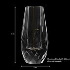 Kitcom Small Flower/Bud Crystal Vase Decorative Vases for Home or Wedding, Outline Dimensions W2.4''xH4.7'', Clear with Gift Box - size: Small
