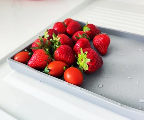 Gray Small Serving Tray (9.5 x 7 inch), Countertop Organizer for Bathtub Bathroom Vanity Items, Serving Accessory, Coffee, Drinks, Tea, Party, Spa, Perfume and Display Use. - color: Gray-1 Tray, size: 9.5" x 7" x 0.8"