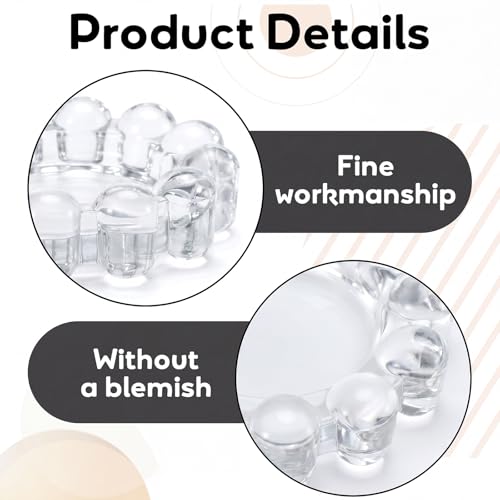 2 Pack Bubble Candle Dish, Fits up to 3 Inch Wide Chic Glass Candles Holder Tray Candle Plates Modern Diffusers Dish for Home Decor(Clear) - color: Clear