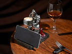 King's Guard Kneeling Knight Candlestick Holders Resin Posture TeaLight Holder Warrior Mobile Phone Stand Pen Holder Candle Holder for Restaurant, Altar, Home Table(Iron) - color: Iron