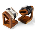 Single Watch Stand Display Solid Wood Jewelry Stand Display for Wristwatch Bracelet Bangle(Beige) - color: Beige