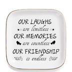 Birthday Gifts for Women, Unique Birthday Friendship Christmas Gift for Female Friends, Her, BFF, Girls | Our Friendship is Endless Trinket Tray for Best Women Friend - style: Friendship is endless