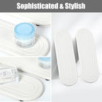 2PCS Water Absorbing Stone Tray, Fast Drying Diatomite Stone Sink Tray, Water Absorbent Diatomite Coasters, Stones Soap Trays for Kitchen Sink, Bathroom Counter Hand Soap Dish & Holders - color: 2pcs 21×10cm White Oval