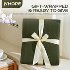 JYHOPE Olive Green Twin Quilt Set 68x90 Lightweight Microfabric Bedspread, 3-Piece Quilt Bedding with Pillow Shams, Summer Cooling Quilts, Ribbon Wrapped Gift - color: Weave Pattern-olive Green, size: Twin(68x90)