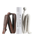 Decorative Bookends for Heavy Books, Thinker Statue Book Holders for Shelves & Office Desk, Abstract Decor Aesthetic Book Ends Stoppers, Modern Bookshelf Decoration - style: Thinkers