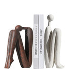Decorative Bookends for Heavy Books, Thinker Statue Book Holders for Shelves & Office Desk, Abstract Decor Aesthetic Book Ends Stoppers, Modern Bookshelf Decoration - style: Thinkers