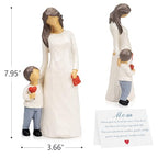kullder Mother and Son Figurines Statues, Mom Gifts from Son, Mother of The Groom Gift, Mothers Day, Christmas, Birthday Gifts for Mom, Boy & Moms Sculptures, Memorial Gift for Loss of Child - color: Mother and Son Figurines