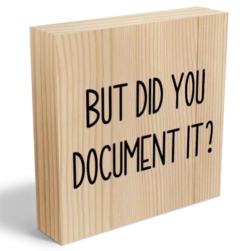 Funny HR Wooden Box Sign for Office Tabletop & Home Decor - Thank You Gifts for Boss Day & Retirement - color: Natural Wood, size: 5 x 5 inches