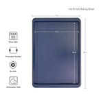 KitchenAid 13x18in Nonstick Aluminized Steel Baking Sheet, Ink Blue - color: Ink Blue, size: 13 x 18 Inch