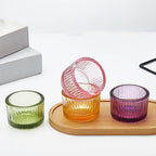 2 Pcs Glass Tealight Candle Holder Clear Tea Light Candle Cups Votive Candles Holders Containers Floating Candles Holders Dining Table Candle Holder Wedding Table Centerpieces Green - color: Green