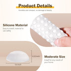 Cabinet Door Bumpers, 200 Pcs Self Adhesive Clear Cupboard Door Drawer Bumpers for Kitchen Cabinets Cutting Boards Picture Frames - size: 200-clear