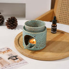 Essential Oil Burner for Scented Oil, Oil Warmer, Tealight Wax Melt Warmer, Candle Diffuser, Tea Light Holder, Green - color: Green