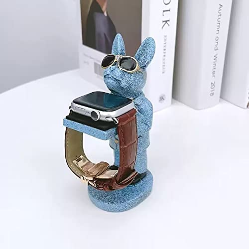Cute Watch Display Stand Holder Cool Resin Dog Figurines Jewelry Bracelet Ring Watch Stand Office Home Decor Gifts for Men Women Teens Boys and Girls Son Husband Dad