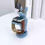 Cute Watch Display Stand Holder Cool Resin Dog Figurines Jewelry Bracelet Ring Watch Stand Office Home Decor Gifts for Men Women Teens Boys and Girls Son Husband Dad