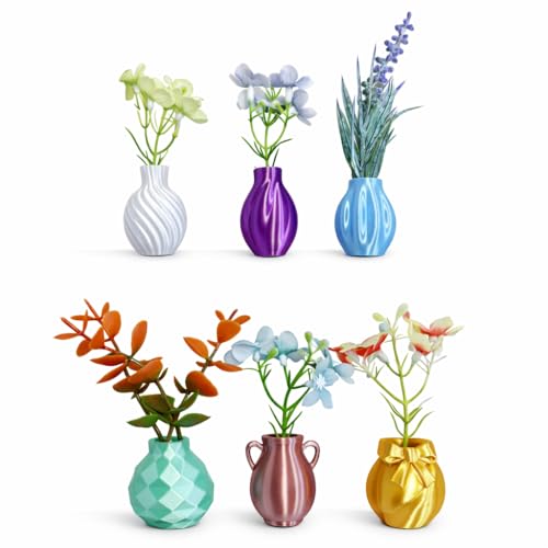 6 Packs Mini Vase Fridge Magnets, Magnetic Vases for Kitchen, Office, and Home Decor – Creative Floral Decorations