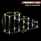 3 Tier Clear Acrylic Display Risers Stand Shelf, Acrylic Stands Display for Collectibles Pop Figure Models Perfumes Jewel,Action Figures Stand Organizer - color: 3 Tier/Model 3