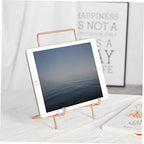 1pc Minimalist Iron Desktop Display Stand for Tablets Artwork and Books Metal Holder for Decor