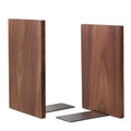 Muso Wood Handmade Walnut Book Ends, Non-Skid Bookends for Shelves, Large Sturdy Book Ends for Heavy Books, Decorative Book Shelf (1 Pair) - size: 1 Pair
