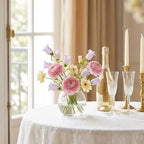 12pcs Clear Round Glass Vases Bowl Flower Vase,3.7"W X3.1"H Set of 6pcs Globe Vase 2.6”W X 2”H Set of 6pcs Candle Holder,Bud Vases in Bulk for Centerpieces,Party Decor,Table Decoration and Home Decor