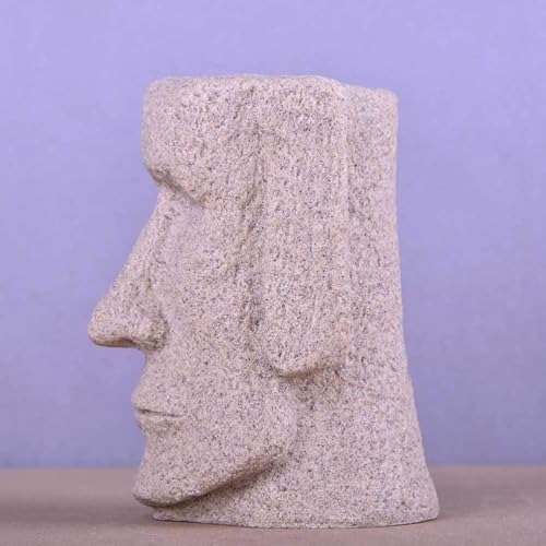 ULTNICE Modern Sculpture Decor Pen Holder for Desk Decorative Pencil Holder and Small Statue Resin Ornament for Office Desktop Organization and Home Adornment