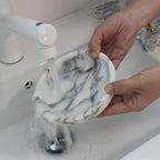 Nawgnail Natural Travertine Marble Jewelry Dish 5.5",Trinket Dish for Ring Earring, Gift for Woman Daugther(Arabescato Calacatta) - color: Arabescato Calacatta