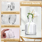 12Pcs Bud Vases,Clear Glass Bud Vase,Living Bud Vases Bulk,Mini Flower Vases,Small Vases for Flowers Centerpieces Home Living Room Office Table Decor (2 x 2.8 in)