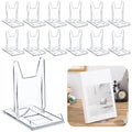 6 Pack Acrylic Book Stand for Display Adjustable Clear Display Holder Easel Collector Stand for Home Office Back to School Comic Album CD Magazine Postcard Artworks (4.2 x 4.3 x 2.35 Inch) - size: 4.2 x 4.3 x 2.35 inch