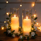 16 Pack Glass Cylinder Vase, 7.67" H×2.36" W Clear Vases for Centerpieces, Flower Vases for Bouquet,Hurricane Vase Ideal for Wedding Table Centerpieces, Floating Candles & Bouquet Arrangements
