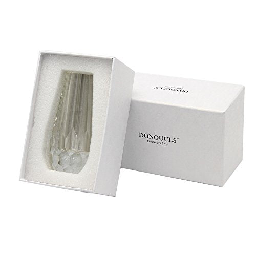 Mini Crystal Flower Bud Vase Decorative Vase for Home or Dinner Table Outline Dimensions 2.4" x 4.7" with Gift Box - size: 6x12cm