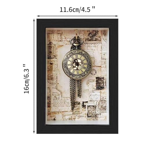 Pocket Watch Display Case,Wood Pocket Watch Box,Wall Cabinet Shadow Box,Keychain Display Case,Pocket Watch Display Storage Travel Case Organizer,Suitable for pocket watches,keychains,medals,1 pack.