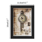Pocket Watch Display Case,Wood Pocket Watch Box,Wall Cabinet Shadow Box,Keychain Display Case,Pocket Watch Display Storage Travel Case Organizer,Suitable for pocket watches,keychains,medals,1 pack.