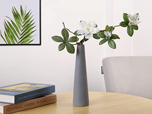 Ceramic Vases, Modern Home Decor Ceramic Vase, Frosted Porcelain vase, Grey Minimalist vases,Living Room Decoration，Ideal Shelf, Best Decoration. (Grey) - color: Gray