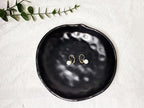 Key Bowl Black Key Dish for Hallways Small Trinket Dish Round Ring Bowl Decorative Jewelry Tray for Entryway Dresser Bathroom Decor