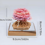 3D Creative Time Piece Calendar 2026 Desk Daily Calendar Decoration with Acrylic Case, Paper Sculpture Non-stick Notes, Paper Carving Art Craft Chirstmas Gift (Tree House)