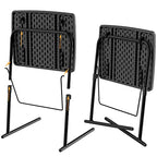 Max TV Tray Table, Allpop Adjustable Large TV Tray for Eating, Folding Dinner Laptop Table on Couch & Bed with 6 Heights & 3 Tilt Angles, Black - color: Black, size: Allpop-Max TV Tray