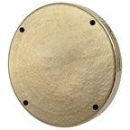 MyGift 11 Inch Deluxe Hammered Brass Round Decorative Tray - Aluminum Plated Serving Display Platter, Centerpieces and Vanity Tray - Handcrafted in India - color: Brass (11 Inch)