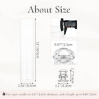 Glass Hurricane Candle Holder: 12" Tall Candlestick Holder with Cylinder Windproof Cover Clear Taper Candle Holders for Wedding Party Birthday Christmas Home Decor Set of 2 - size: 12" H - 2 Pcs