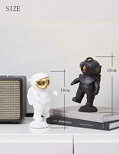 HAUCOZE Diver Figurine Statue Modern Space Sculpture Home Decor Table Centerpiece for Bedroom Office Gift 7.5 Inch