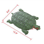 MDLUU Cast Iron Stepping Stone, Turtle Stepping Stone, Decorative Tortoise Flagstone for Lawn, Yard, Garden Walkway - size: Turtle(12.9" x 8.6")Green