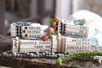 Lavender Inspired Welcome to Our Beautiful Chaos - Rustic Farmhouse Stacked Books - Set of 4 Wooden Book Bundle - Farmhouse Home Decor - Housewarming Gift - color: Welcome to Our Beautiful Chaos