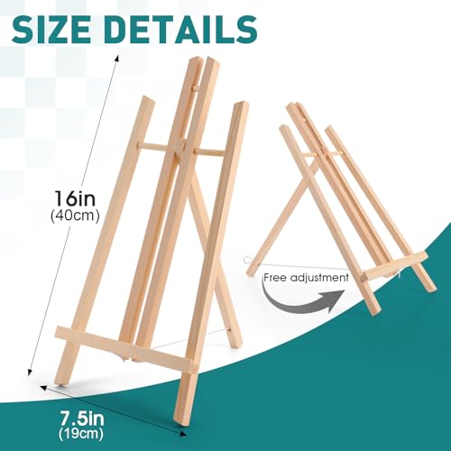 ESRICH 12Pack16in Tabletop Easel,Tabletop Easel for Painting Party, Wooden Tabletop Display Easels,Painting Easel for Displaying Canvases, Photos, Display Tripod Holder Stand for Students Kids - style: 16"-12P