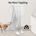 KES Standing Towel Rack Taller Version, 37" H (Equal Height) Bathroom Towel Rack Stand with Marble Base, Free Standing Towel Holder Stand, SUS304 Stainless Steel Brushed Finish, BTH229-2 - color: Brushed Finish, size: 37" H (Equal-height)