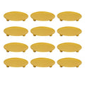 12 Pcs Plate Candle Holder, 4.5'' Candle Tray Decorative Pillar Candle Stand Iron Gold Candlestick Holder for Spa, Wedding, Dinning, Party,Taper Candles