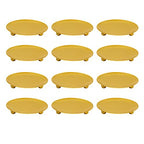 12 Pcs Plate Candle Holder, 4.5'' Candle Tray Decorative Pillar Candle Stand Iron Gold Candlestick Holder for Spa, Wedding, Dinning, Party,Taper Candles